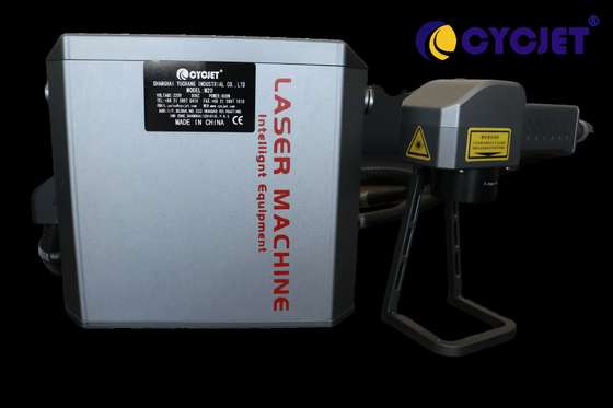 20w Handheld Fiber Laser Marking Machine Printer Logistics Company Rubber Tires Portable Laser Engraving Machine