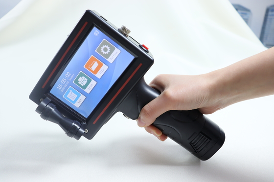 12.7mm draadloze, oplaadbare, draagbare QR-code handheld inkjetprinter